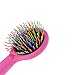 Pack of 2 Rainbow Volumizing Hair Straightening Brushes Detangling Hair Brushes Hair Curl Straight Magic Combs with Mirror (Pink & Purple)