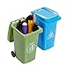 Juvale Set of 2 Mini Curbside Trash Recycling Pencil Pen Holder Desk Storage Organizer Caddy for Office, Work and School Stationery Supplies - Blue and Green