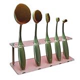 Vovotrade 5 Hole Microscler Makeup Brush Holder Drying Rack Organizer Cosmetic Shelf Tool