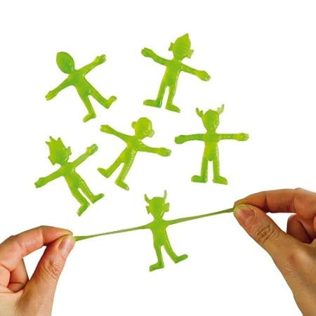 Baker Ross Gummi Aliens Leuchten im Dunkeln für Kinder - 6 Stück