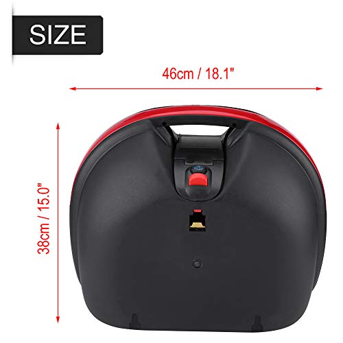 image for Yosooo 30L Motorcycle Tail Box Scooter Motorbike Rear Luggage Storage 