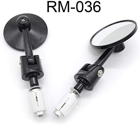 FINCOS 1 Pair Round Motorcycle Mirrors Side Rearview Accessories Handle bar Ends for Honda dio Moto nc750x CBR 600rr Shadow grom xr vfr