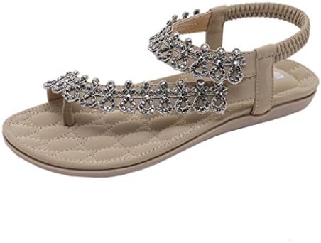Sandals for Womens, FORUU Bohemia Girls Flower Rhinestone Flat Outdoor Shoes