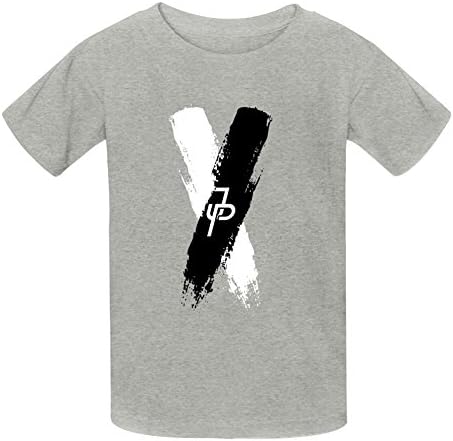 Mumogu Little Boys Girls Cotton Jake Paul X Blackwhite Crew Neck T-Shirt For 4-11yr Old