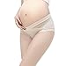 Uniwit 4 Pack Cotton Soft Maternity Pregnant Mother Panties Lingerie Briefs Low-Waist Underwear Underpants, (red/Rose Red/Gray/Champagne Gold),Label L / US S