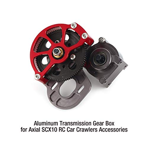 Aluminum Transfer Case Transmission Gearbox for 1/10 Monster Truck RC Car Crawler AXIAL SCX10 RC4WD REDCAT Accessories