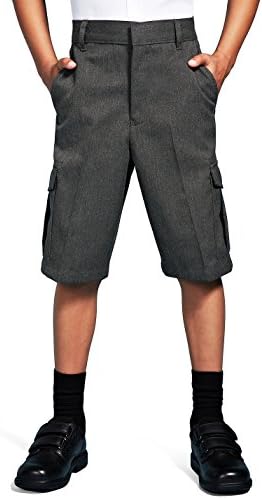 Integriti Schoolwear Boys School Cargo Shorts Smart Uniform Age 2-13 Years Black Grey Teflon Stain Resistant