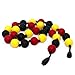 Sensory Oral Motor Aide Chew Necklace for Kids Adults Boys and Girls - Silicone Chewing Beads Jewelry for Autism, ADHD, Biting and Teething Toddlers (Yellow/Red/Black)