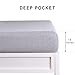 PURE ERA Jersey Knit Cotton Fitted Bottom Sheet ONLY (No Flat Sheet or Pillow Shams) - Ultra Soft Comfy Breathable Comfortable - Heather Grey Queen