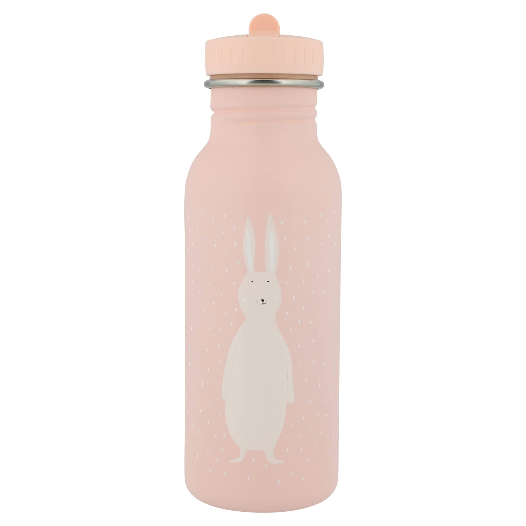 Trixie Drinking Bottle - Mrs. Rabbit - Water Drinking Bottle for kids - 500ml - Leakproof Bottle - Pink, Light Pnk — image 1