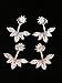 Sumind 2 Pairs Ear Jacket Crystal Ear Cuffs Leaf Feather Earrings Stud Earring, Silver and Rose Gold