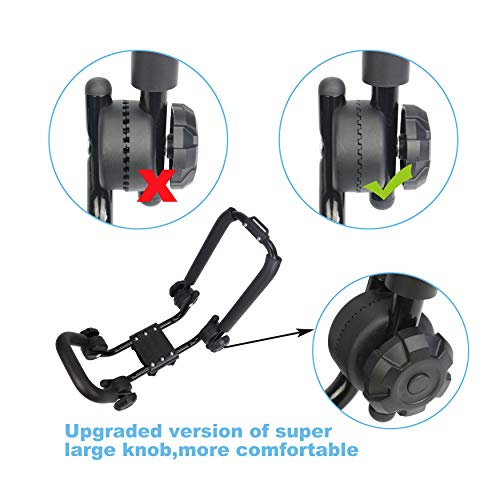 YUANSHI Upgraded Double Folding Kayak Rack J-Bar Car Roof Rack for Canoe Carrier Paddle Board Surfboard Mount on Car SUV Crossbar (2 Pairs)