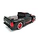 Chevy Silverado Electric RC Truck -  1/18 Scale Model Truck - Black and Red with Racing Stripes