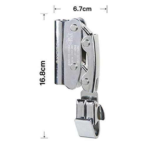 BleuMoo Alloy Steel Climbing Abseiling Safety Shutdown Anti-Fall Anti-Fall Belay Device Self-Locking Device (Push-Type Hanging Point)