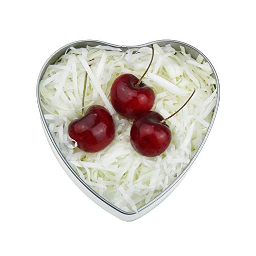 LJY 12 Pieces Heart Shaped Metal Tin Cans Empty Gift Candy Chocolate Storage Box Containers with Cover Lids (Mixed Sizes)
