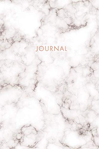 Journal: Smokey White Marble and Rose Gold | Inspirational Quote - Journal, Notebook, Diary, Composition Book (6 x 9 inches) - 120 Lines Pages
