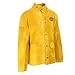 IRONCAT 7005 Heat Resistant Split Cowhide Leather Jacket - Large, Kevlar Thread Stitched Welding Jacket in Golden Yellow. Welding Gears