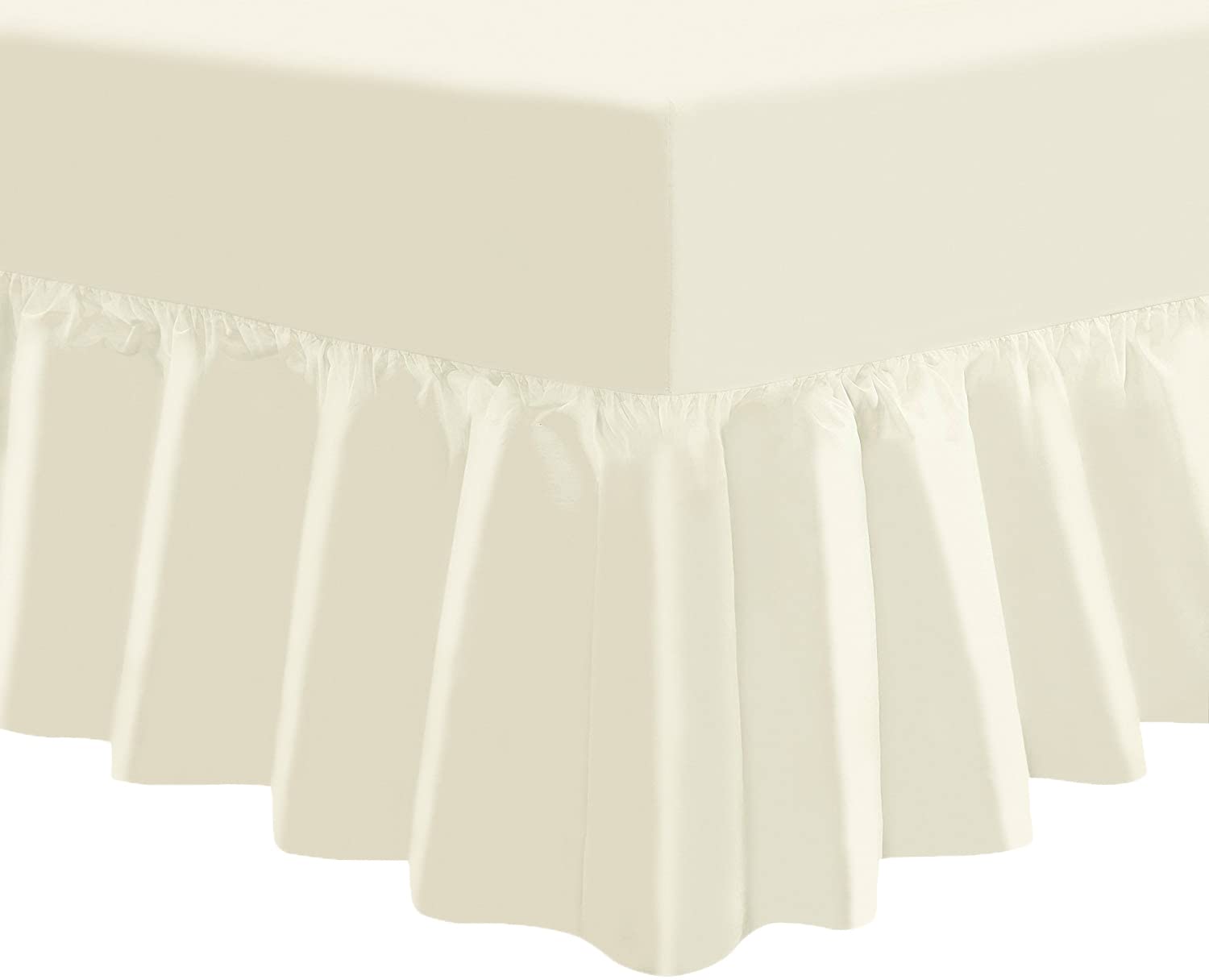 Arizone T180 Percale Standard Fitted Sheet in 14 Colours (Cream, Double)