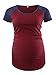 Pinkydot Women's Baseball Crew Neck Raglan Sleeve Side Ruched Maternity T Shirts Top Pregnancy Shirt