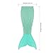 LANGRIA Mermaid Tail Blanket Glittering Flannel Super Soft Cozy Warm Lightweight for Kid Girl Adult All Season (60 x 25 inches, Green)