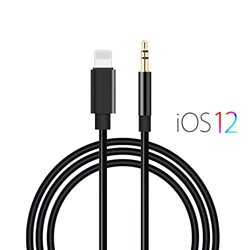 Aux Cable for Car, 3.3ft 3.5mm Male Aux Cord for Car Compatible with iPhone 11/11 Pro/XS/XR/X 8/7 Plus to Car Stereo, Speaker, Headphones, Support iOS 11 12 13 - 1M (Black-TPE) - Thumbnail 7
