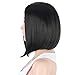 Netgo Black Bob Wig Short straight Heat Resistant Synthetic Black Hair Wig for Black Women
