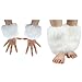 ECOSCO 2 Pairs Faux Fur Cuffs Furry Leg Warmers Wrist Cuff Warmer Boot Cuff For Women Party Costumes Set