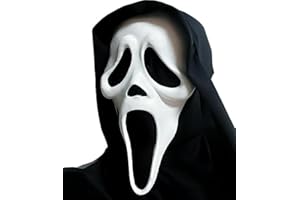 MEMOVAN Halloween Mask Halloween Ghost Head Face Mask Novelty Scary Skull Full Head Masque for Masquerade Party Carnival Fancy Cosplay Party Halloween Decoration