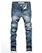 Stunner Men's Vintage Casual Ripped Broken Hole Jeans Denim Joggers Pants