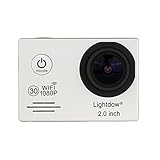 Lightdow LD6000 WiFi 1080P HD Sports Action Camera Bundle with DSP:Novatek NT96655 Chip, 2.0-Inch LTPS LCD, 170° Wide Angle Lens and Bonus Battery (Silver+WiFi)
