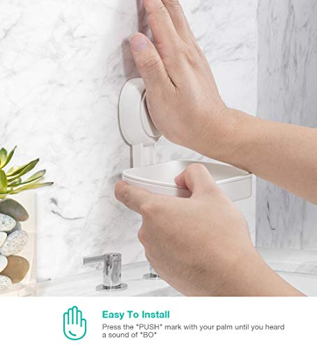 Budget & Good Suction Soap Dish - Super Powerful Vacuum Suction Cup Soap Holder - Heavy Duty Bar Soap Holders Dishes for Bathroom Kitchen - Thumbnail 4