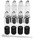 Nylea Essential Oil Roller Bottles [Metal Chrome Roller Ball] FREE Plastic Pippette, Funnel and Bottle Opener Refillable Glass Color Roll On for Fragrance Essential Oil - 10 ml 1/3 oz (8 PACK, CLEAR)