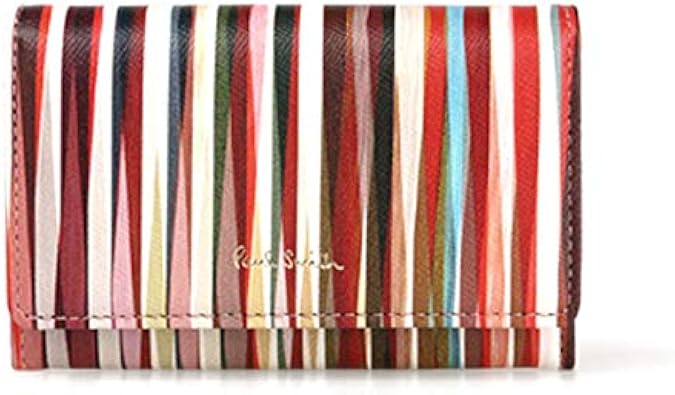 Amazon Co Jp ポール スミス 名刺入れ カードケース レディース クロスオーバーストライプ 正規品 新品 新品 本革 牛革 レザー 女性 婦人 マルチカラー ホワイト系 服 ファッション小物