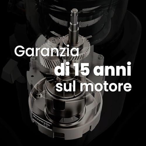 Kuvings Estrattore AUTO8, Spremiagrumi e Centrifuga - Lenta e facile da pulire, capacità 2L, motore da 200W ideale per frutta, verdura e smoothies.(Nero)_KHS-860SE