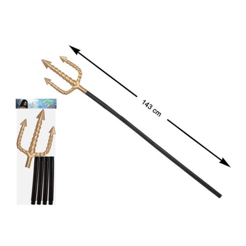 ATOSA 62930 – Superhero Costume Accessory – Trident 143 cm – Unisex Gold, One Size