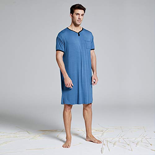 3 VEILS+Nightshirt+Nightwear+Sleeve+Henley