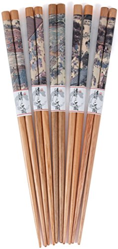 Chinese Village Natural Finish Chopsticks, Set of 5