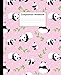 Composition Notebook: Pretty Wide Ruled Paper Notebook Journal | Cute Baby Pink Bamboo & Panda Wide by 