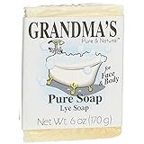 Grandma's Pure Lye Soap Bar, Unscented Face & Body