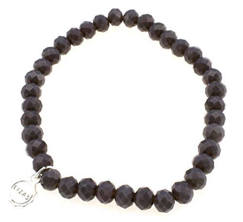 Lizas Kristallperlenarmband Nashville grau metallisiert LIZA270