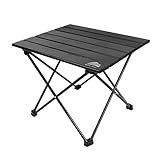 BERSERKER OUTDOOR Portable Folding Camping Table, Lightweight Aluminum Folding Table with Carrying Bag for Backpacking, Cooking, Fishing, Picnic, Beach& Rustproof Durable