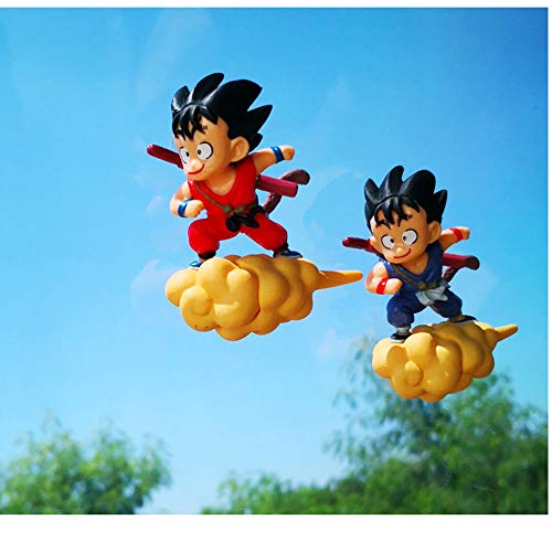 COSMOSS Dragon Ball Red Goyu Car Dashboard Decoration Flying Action Figure Toy Collection, Stick-on Window or Standalone on Dashboard with Adhesive Tape (Red Goku)