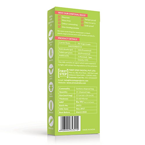 Sirona Baby Diapers & Sanitary Disposal Bag - 30 Pcs ( 2 Packs of 15 Bags Each ) - Thumbnail 2