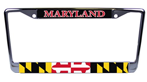 Maryland State Flag MD Univ. of Maryland License Plate Frame 6"x12" Made in USA