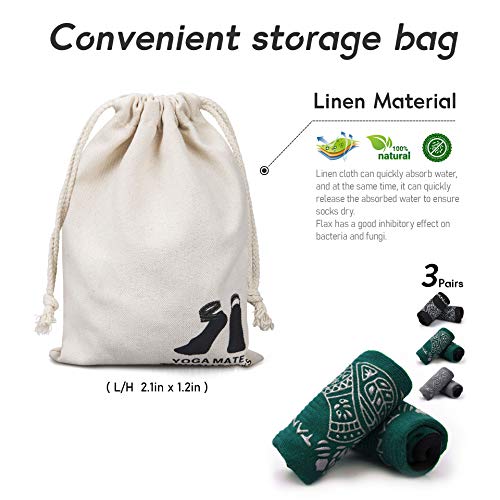 TANJALI Yoga Socks with Grips for Women Size 5.5-11, Grip& Non-Slip Yoga Socks for Workout, Dance, Pilates, Ballet and Barre