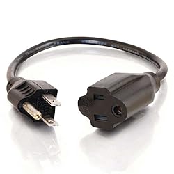 C2G 03114 18 AWG Short Extension Power Cord, Power