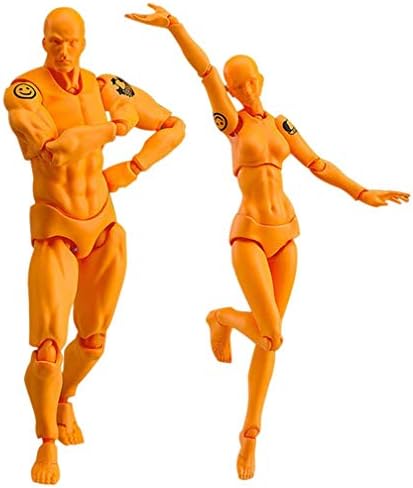 iGREATWALL Drawing Mannequin, A Pair of Action Figure Model with Various Gestures,Model Stands Perfect for Drawing,Sketching,Painting,Artist