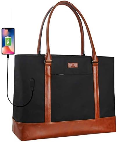 Woman Laptop Tote Bag,USB Teacher Bag Large Work Bag Purse Fits 15.6 in Laptop 2 Woman Laptop Tote Bag,USB Teacher Bag Large Work Bag Purse Fits 15.6 in Laptop