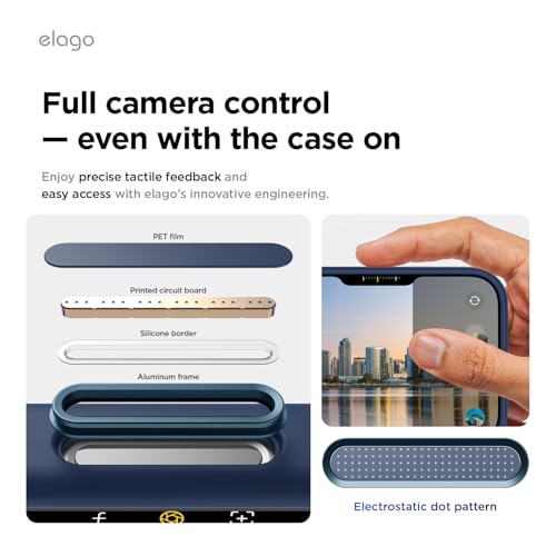 elago iPhone 17 Pro (6.3") Liquid Silicone Magnetic Case - MagSafe Compatible, Shockproof, Slim, Soft-Touch Finish (Indigo Jeans)