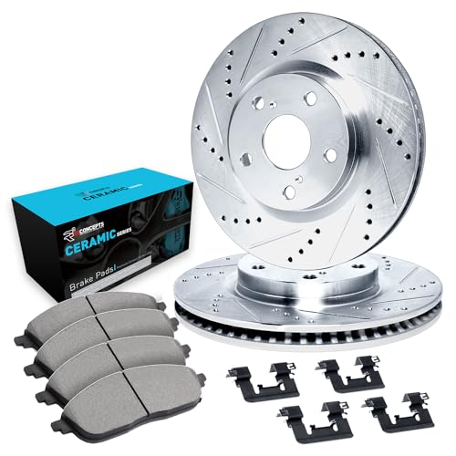 R1 Concepts Front Brake Kit Fits 1977-1978 Jeep CJ5, CJ7| Ceramic Pads, Drilled…